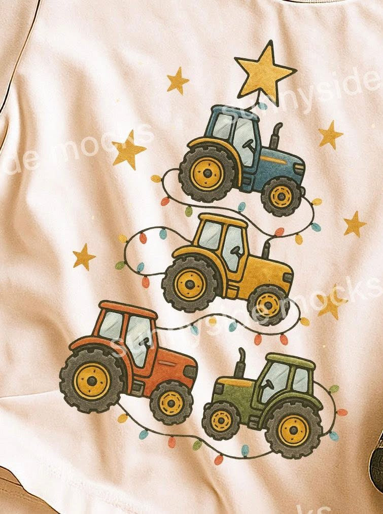 Tractor Christmas Tree long sleeves