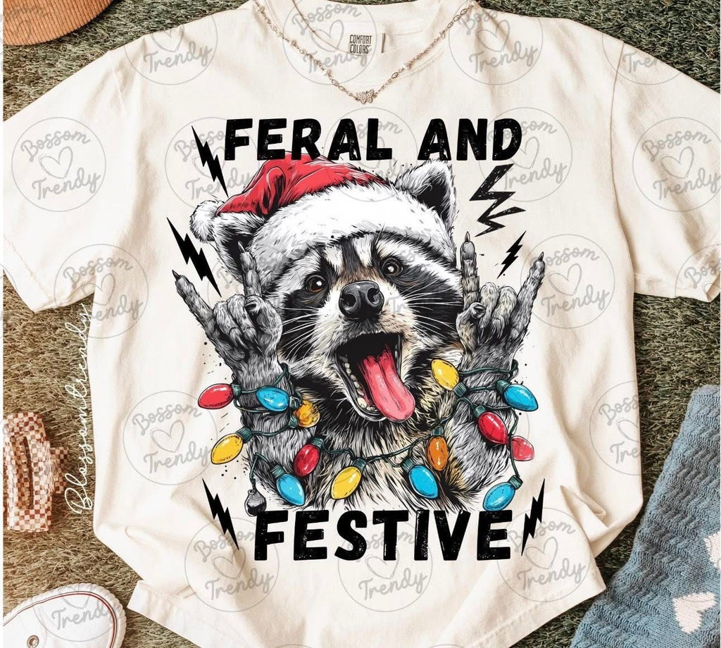 Feral & Festive Raccoon