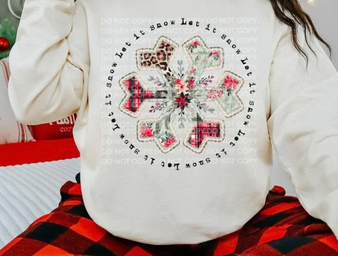 Let it Snow Faux Quilted Snowflake