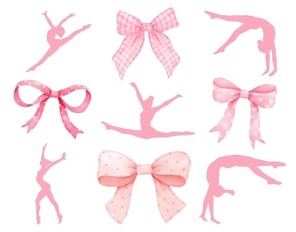 Gymnastics/Dance Bow Collage Toddler Crewneck Sweatshirt