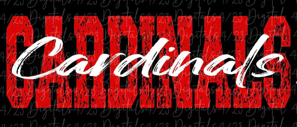 Cardinals Block and cursive