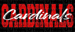 Cardinals Block and cursive