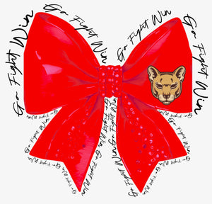Cougars Coquette Bow Red
