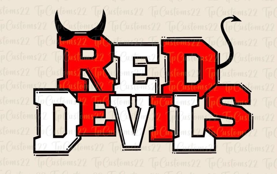 Red Devils Block Letters