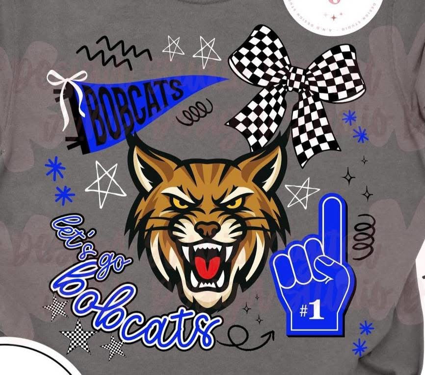 Bobcats Collage with Pennant