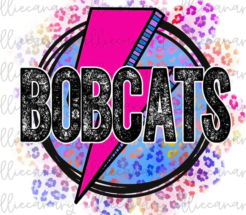 Bobcats Circle colorful & leopard