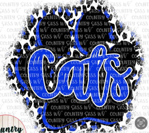 Cats blue Paw print