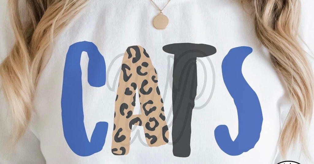 Cats Blue & Leopard t-shirt