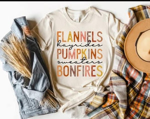 Flannels Hayrides Pumpkins