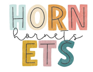 Hornets Pastel letters