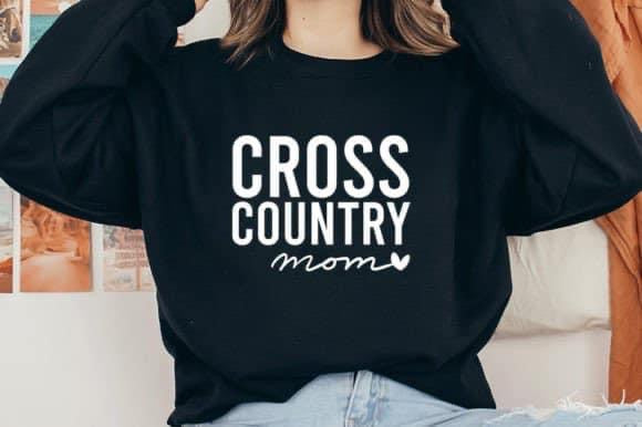 Cross Country Mom White design