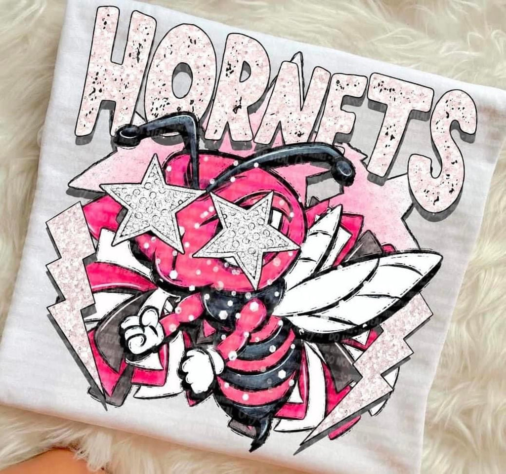 Preppy Hornets pink/lightning bolts