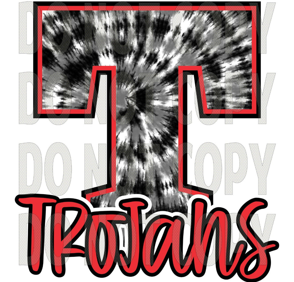 Trojans Tie Dye T (Red)