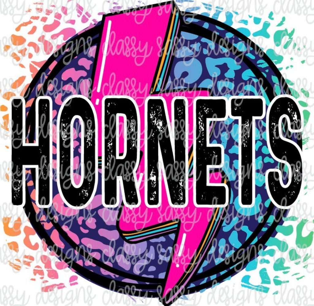 Hornets Bright Circle & Lightning Bolt