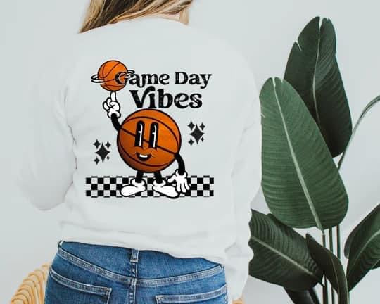 Game Day Basketball Toddler Crewneck Sweatshirt