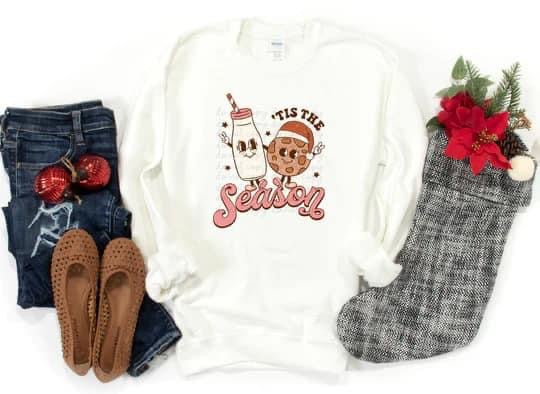 Tis The Season Milk & Cookies toddler t-shirt