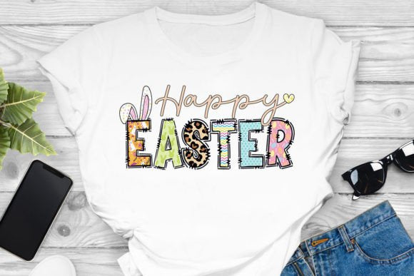 Happy Easter filled letters