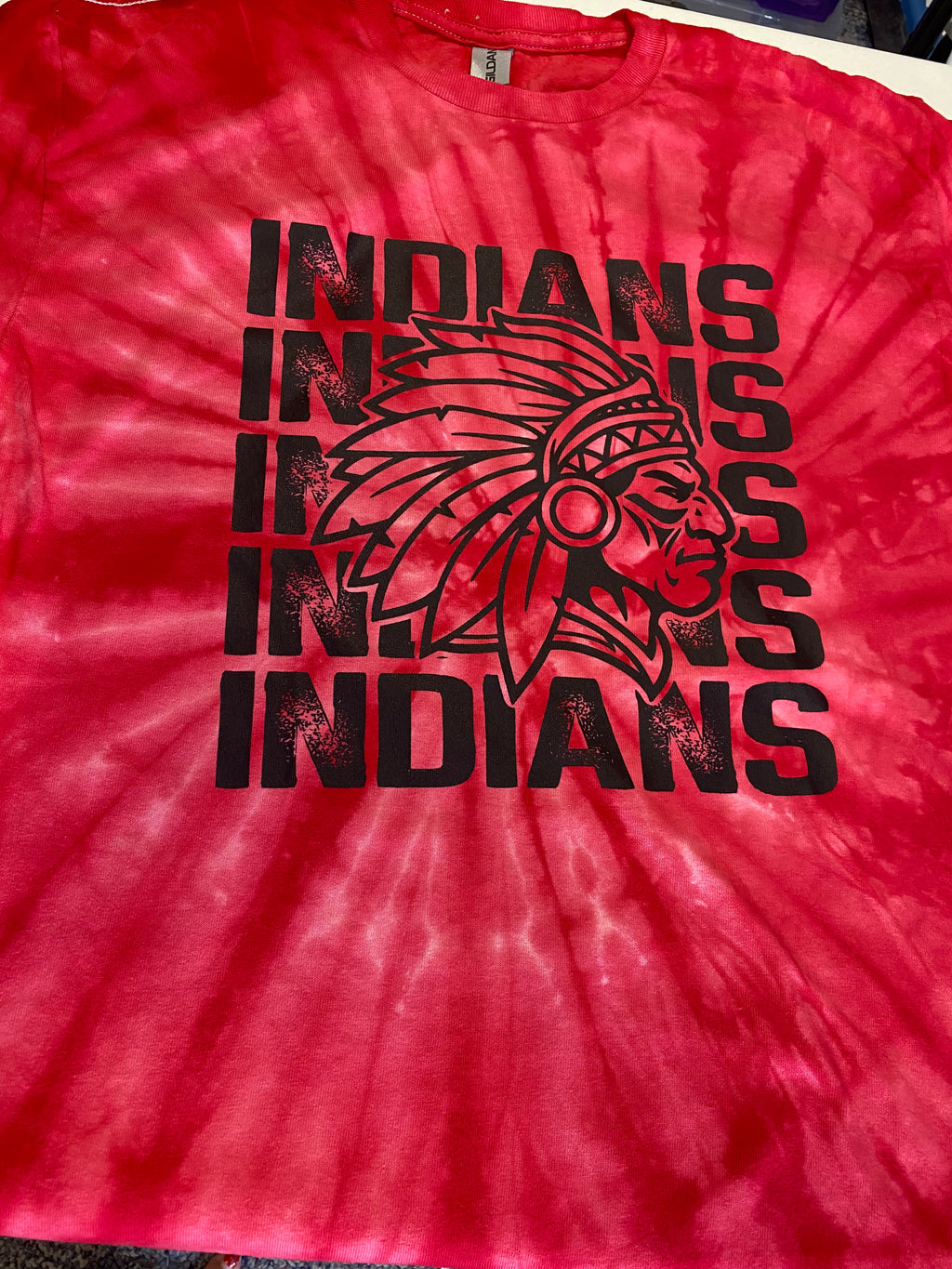 Indians Red Tie Dye