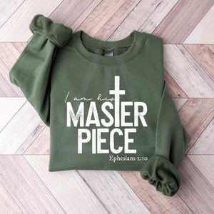 I am His Master Piece Gildan Sweatshirt