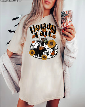 Howdy Fall Cow print