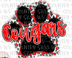 Cougars Paw print Gildan Sweatshirt