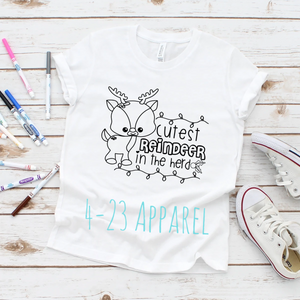 Youth Reindeer Coloring Shirt