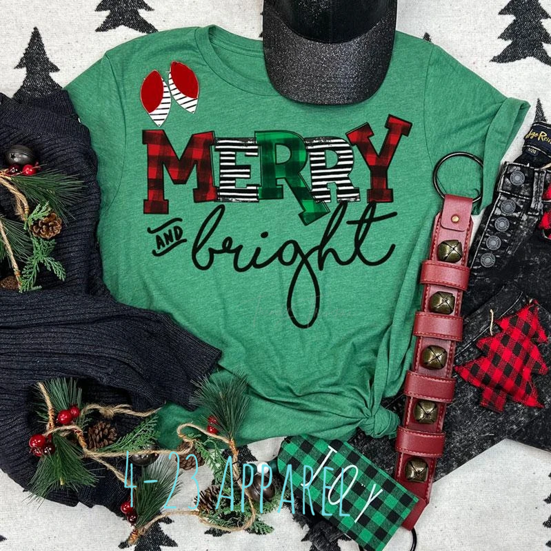 Merry & Bright (Red & Green Plaid)