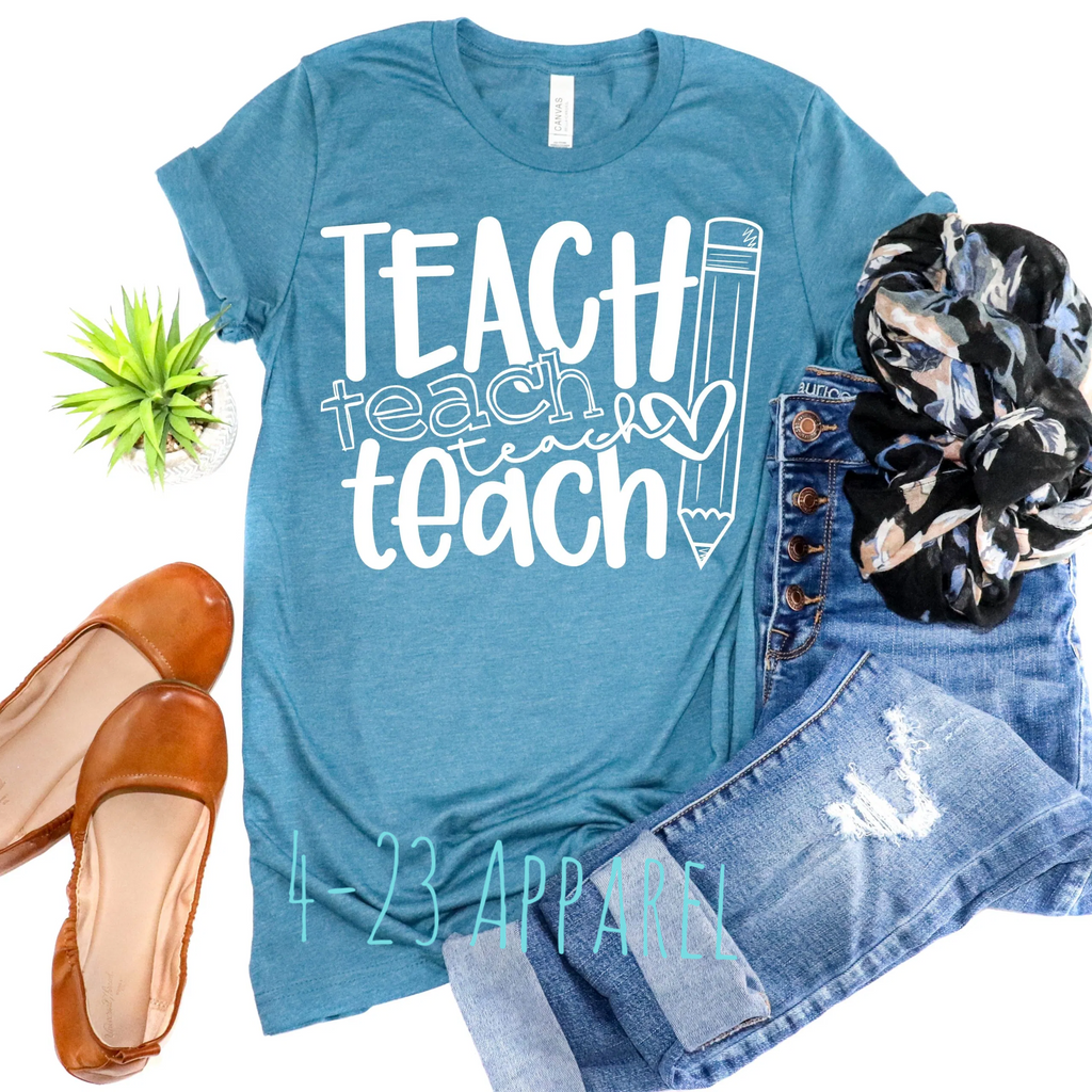 Teach teach teach (white design)