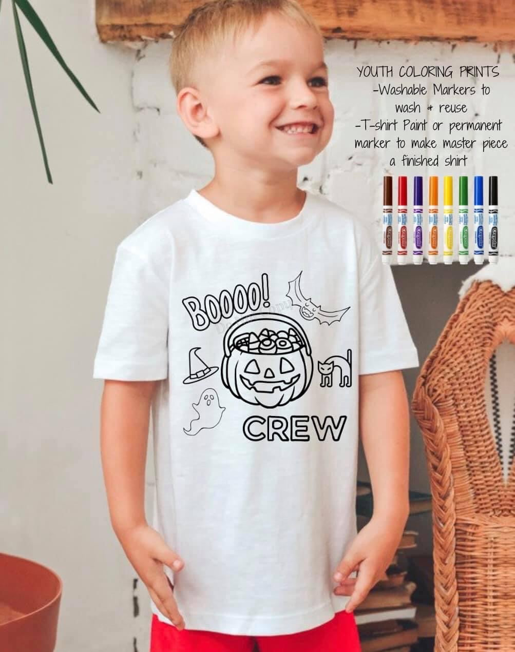 Youth Boo Crew Coloring Shirt