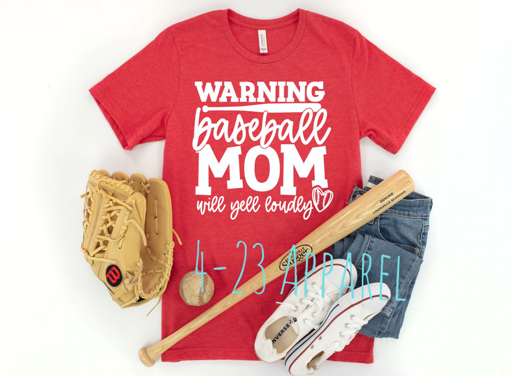 Warning Baseball Mom