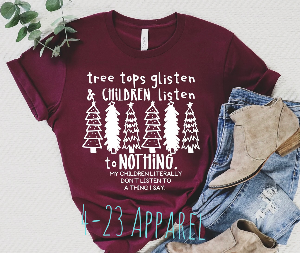 Tree Tops Glisten & Kids Listen (white)