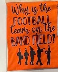 Why is the Football Team on the Band Field