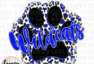 Wildcats full color paw print