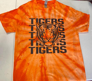 Tigers Orange Tie Dye