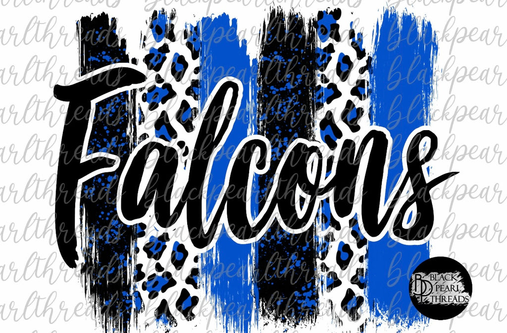 Falcons Blue Brushstrokes