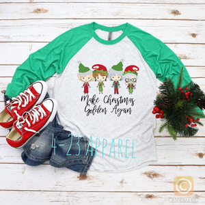 Make Christmas Golden Again Raglan