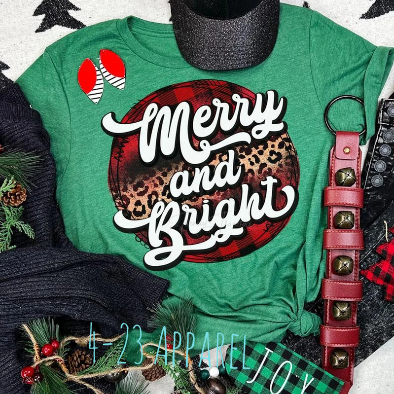 Merry & Bright (Full Color Circle Design)